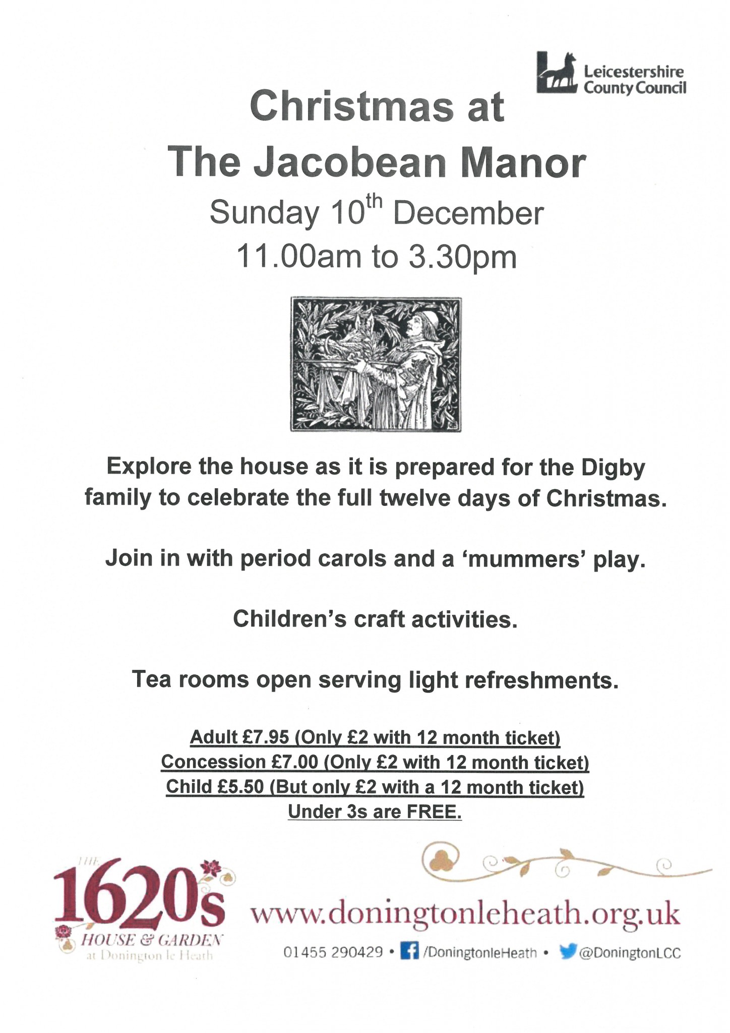 Christmas at the Jacobean Manor House - CANCELLED