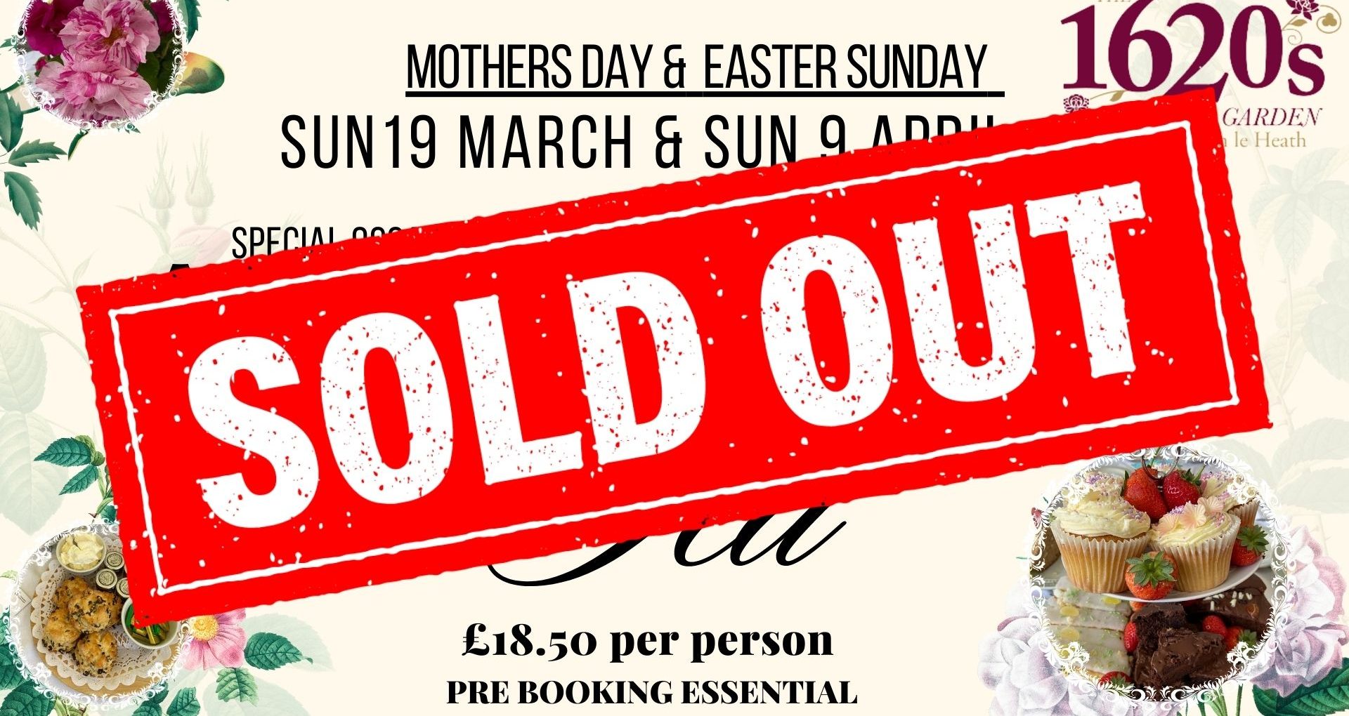 SOLD OUT - Easter Afternoon Tea