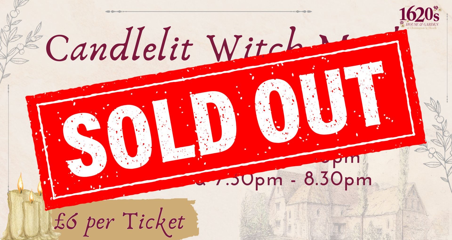 SOLD OUT - Candlelit Witch-Mark Tours